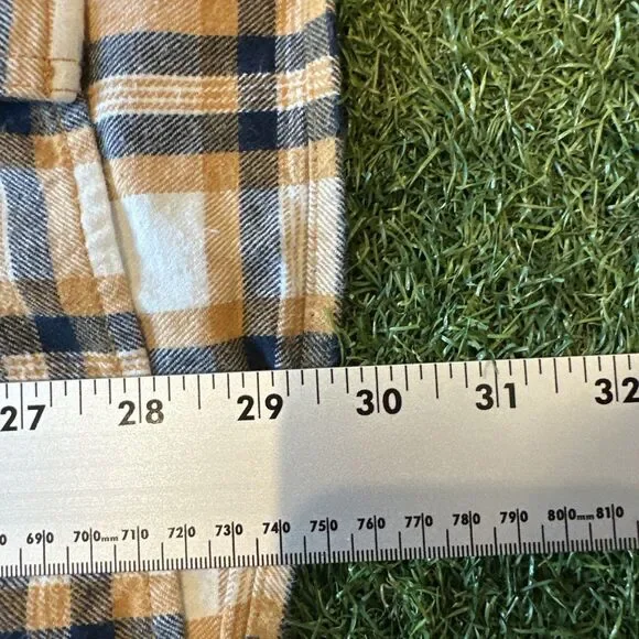 Aeropostale plaid flannel button down shirt hoodie Mens Size Large - Picture 2 of 12